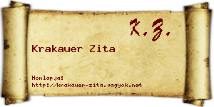Krakauer Zita névjegykártya
